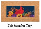 Autumn Cardinal Floral Sassafras Mat - 10 x 22 Insert Doormat