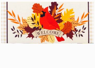 Autumn Cardinal Sassafras Mat - 10 x 22 Insert Doormat