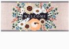 Autumn Floral Swag Burlap Sassafras Mat - 10 x 22 Insert Doormat