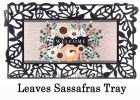 Autumn Floral Swag Burlap Sassafras Mat - 10 x 22 Insert Doormat