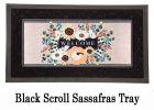 Autumn Floral Swag Burlap Sassafras Mat - 10 x 22 Insert Doormat