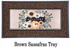 Autumn Floral Swag Burlap Sassafras Mat - 10 x 22 Insert Doormat