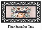 Autumn Floral Swag Burlap Sassafras Mat - 10 x 22 Insert Doormat