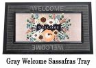 Autumn Floral Swag Burlap Sassafras Mat - 10 x 22 Insert Doormat