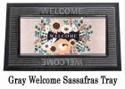 Autumn Floral Swag Burlap Sassafras Mat - 10 x 22 Insert Doormat