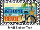 Hatch Embossed Beach Bike Doormat - 19 x 30