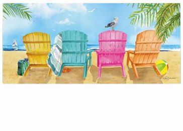 Sassafras Beach Chairs Mat - 10 x 22 Insert Doormat