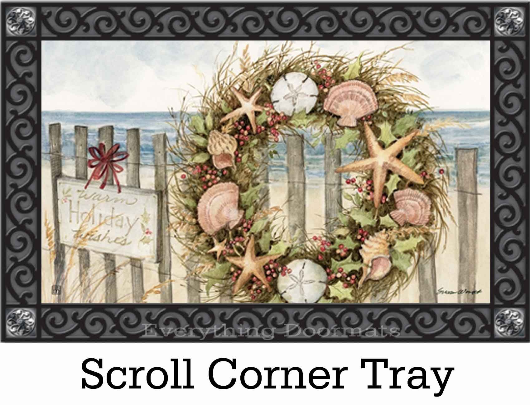 Beach Wreath Indoor & Outdoor MatMate Insert - Doormat 18 x 30