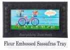 Bike Ride Blooms Sassafras Mat - 10x22 Insert Doormat