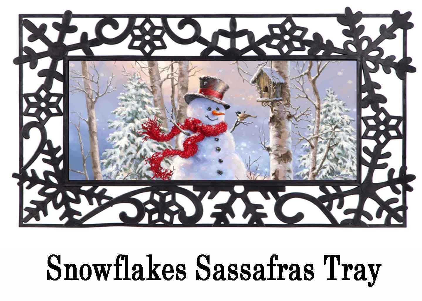 Evergreen Enterprises, Inc Winter Christmas Snowman Welcome Sassafras  Switch 22 in. x 10 in. Non-Slip Outdoor Door Mat & Reviews