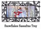 Sassafras Birch Forest Snowman Switch Doormat - 10 x 22