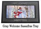 Sassafras Birch Forest Snowman Switch Doormat - 10 x 22