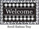 Black & White Check Welcome Indoor & Outdoor MatMate Doormat - 18x30