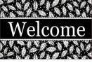 Black & White Welcome Indoor & Outdoor MatMate Doormat - 18x30