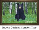 Indoor & Outdoor Black Bear in Birch MatMates Doormat