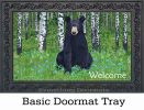 Indoor & Outdoor Black Bear in Birch MatMates Doormat