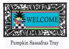 Black & White Pineapple Sassafras Mat - 10x22 Insert Doormat