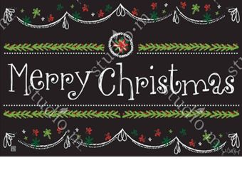 Indoor & Outdoor Blackboard Christmas MatMate Doormat