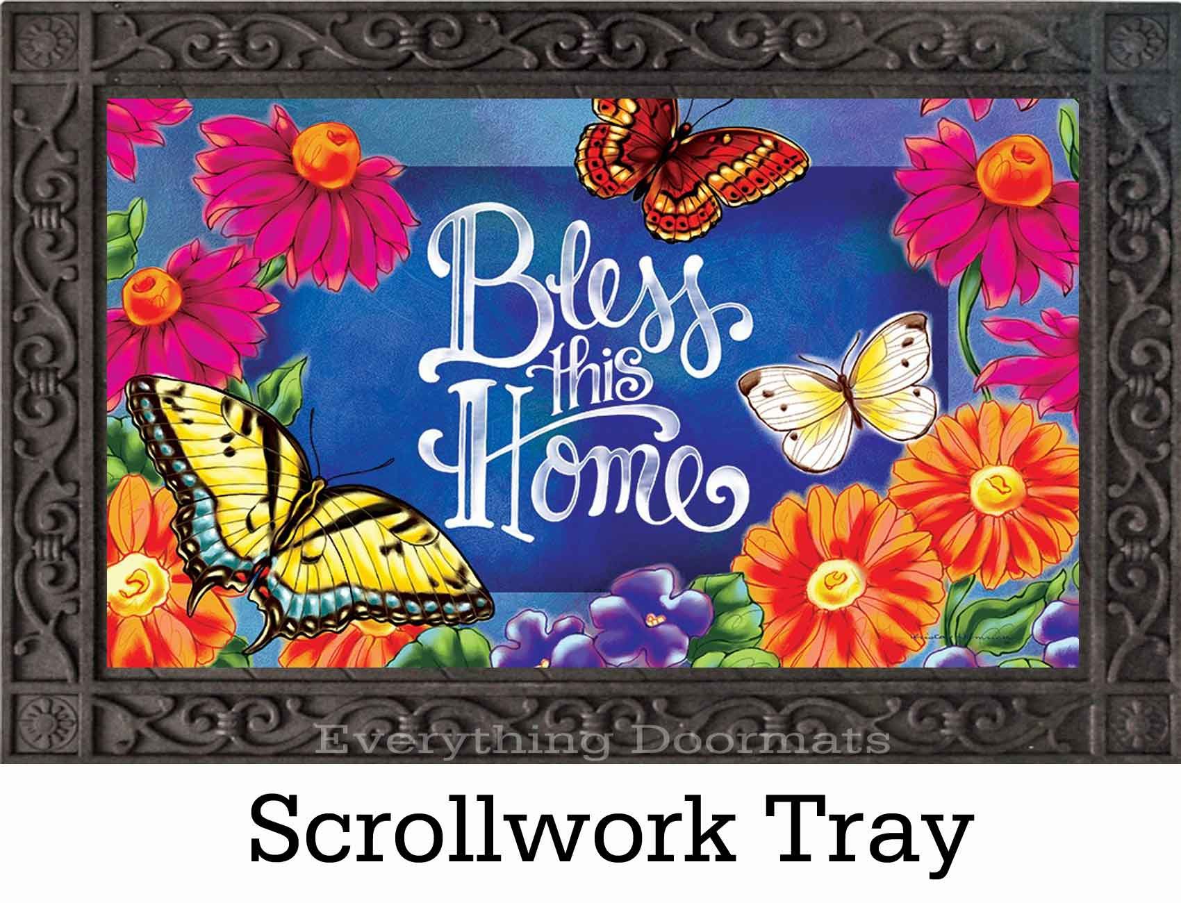 Indoor & Outdoor Bless This Home Insert Doormat-18x30