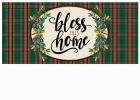 Bless this Home Plaid Sassafras Mat - 10 x 22 Insert Doormat