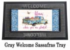 Bloom Where You are Planted Sassafras Mat - 10 x 22 Insert Doormat