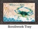 Indoor & Outdoor Blue Crab Net Insert Doormat-18x30