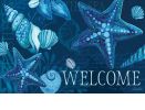 Blue Seashells Indoor & Outdoor MatMates Insert - Doormat 18" x 30"