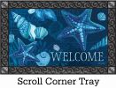 Blue Seashells Indoor & Outdoor MatMates Insert - Doormat 18" x 30"