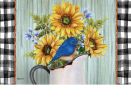Bluebirds & Flowers Indoor & Outdoor Insert Doormat - 18 x 30