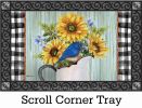 Bluebirds & Flowers Indoor & Outdoor Insert Doormat - 18 x 30