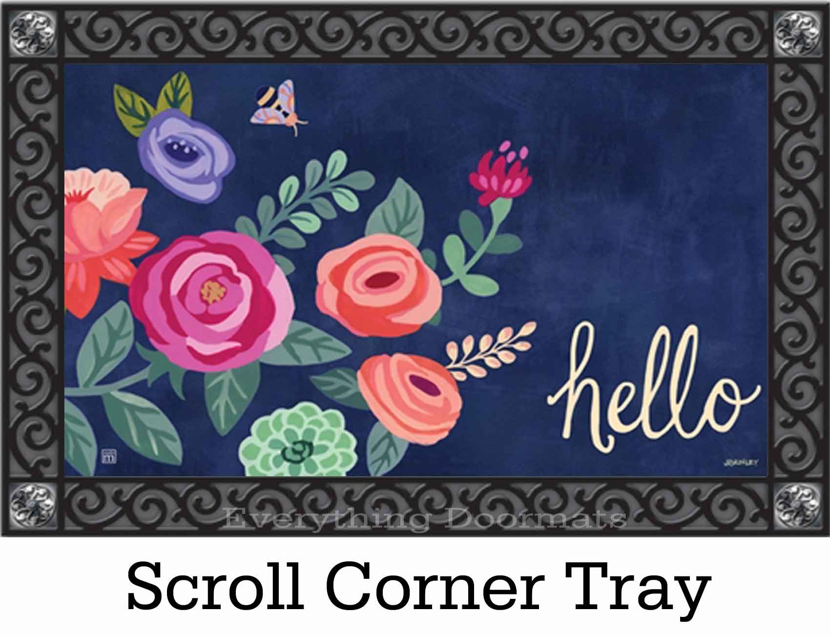 Boho Flowers Indoor & Outdoor MatMates Insert Doormat 18 x 30