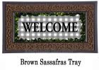 Boxwood Framed Plaid Sassafras Mat - 10 x 22 Insert Doormat