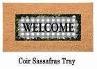 Boxwood Framed Plaid Sassafras Mat - 10 x 22 Insert Doormat