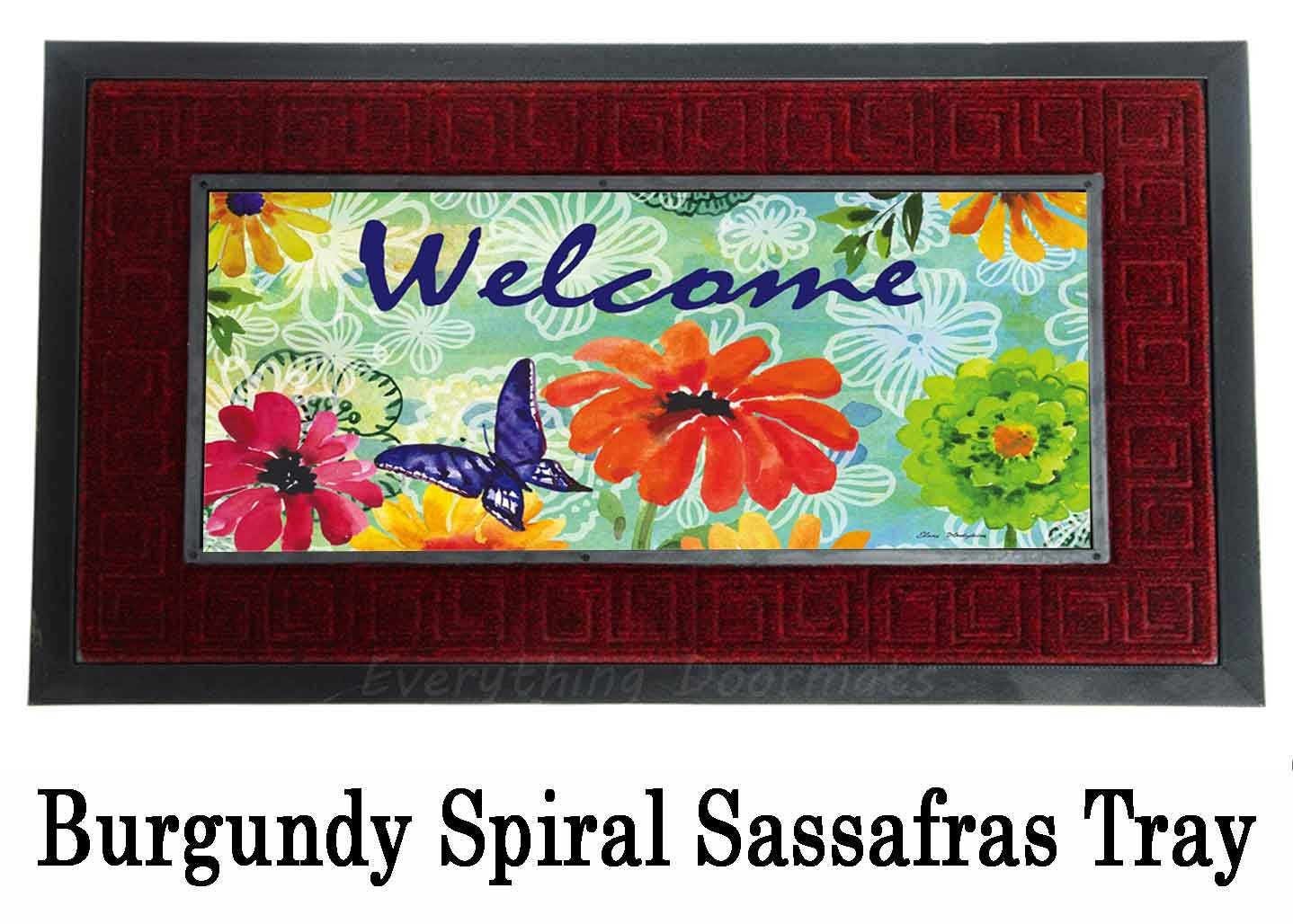 Sassafras Bright Florals Mat 10 x 22 Insert Doormat