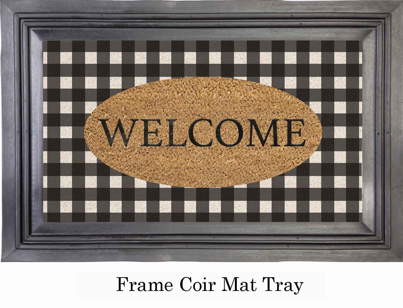 Buffalo Check Welcome Coco Coir Doormat - 16 x 27