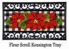 Buffalo Plaid Poinsettias Kensington Switch Insert Mat - 9 x 28