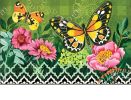 Indoor & Outdoor Butterflies with Flowers MatMates Doormat