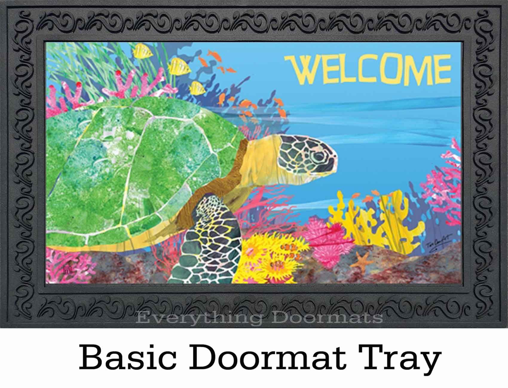 Indoor & Outdoor By the Sea Turtle MatMates Doormat