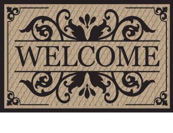 Cambridge Welcome Diamond Embossed Dimension Doormat - 19 x 30