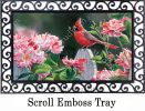 Indoor & Outdoor Cardinal with Roses MatMate Doormat-18x30