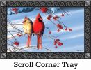Cardinals in Snow Indoor & Outdoor MatMate Insert - Doormat 18" x 30"