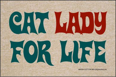 Cat Lady For Life Doormat - Funny