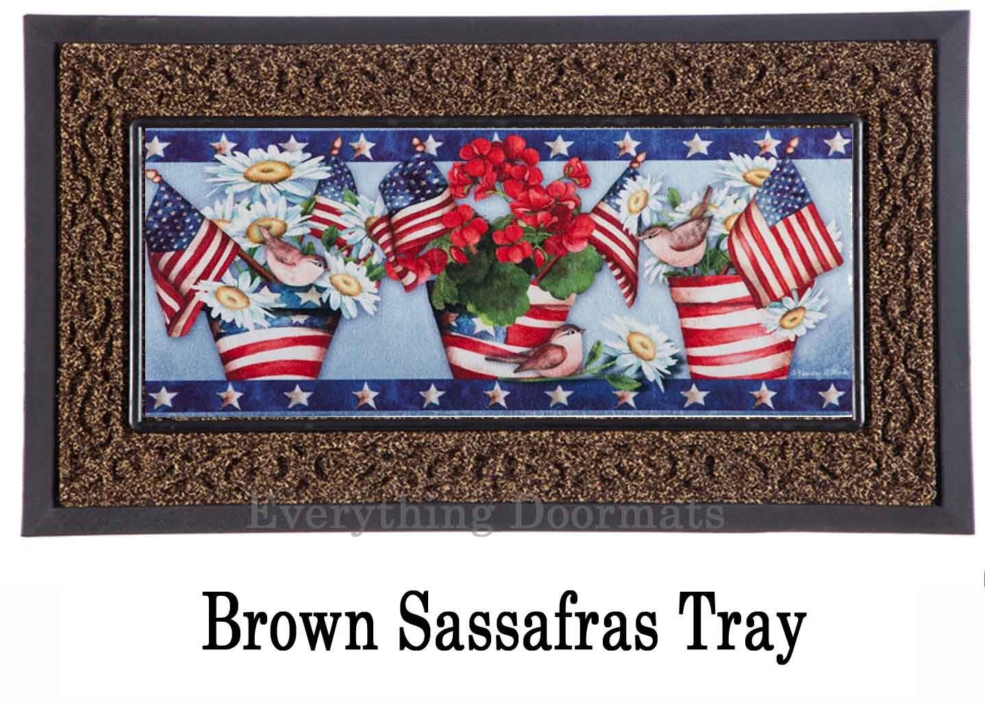 Sassafras Celebrate America Mat 10 x 22 Insert Doormat