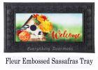 Sassafras Chickadee Floral Birdhouse Mat - 10 x 22 Insert Doormat