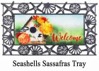 Sassafras Chickadee Floral Birdhouse Mat - 10 x 22 Insert Doormat