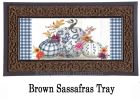 Chinoiserie Pumpkins Sassafras Mat - 10 x 22 Insert Doormat