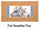 Chinoiserie Pumpkins Sassafras Mat - 10 x 22 Insert Doormat