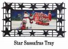 Sassafras Christmas Barn Snowman Mat - 10 x 22 Insert Doormat