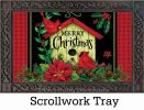 Indoor & Outdoor Christmas Birdhouse Insert Doormat-18x30