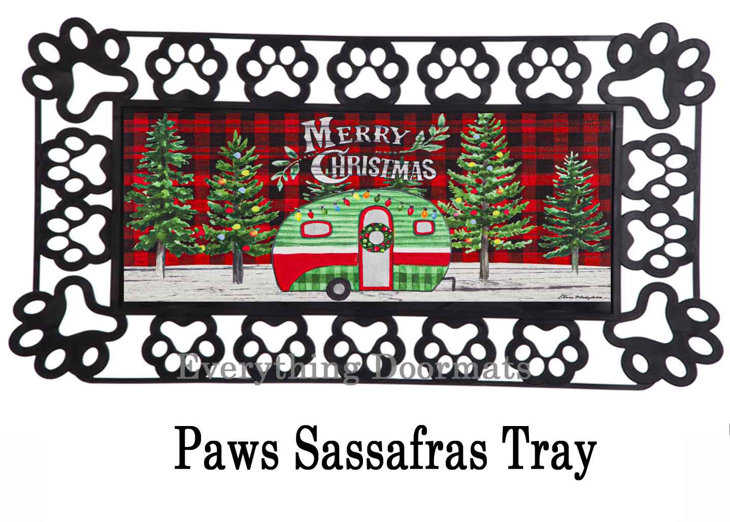 Here to Pet the Dog Sassafras Mat - 10 x 22 Insert Doormat
